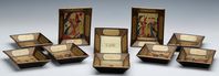 View this item and discover similar for sale at 1stDibs - A Chinese armorial lacquer games box including 93 gaming counters with armorial crests for Bell and dating from around 1840. The box has a detailed central