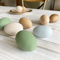 Sage Green and Blue Wooden Eggs Wooden Easter Eggs Table - Etsy Poland