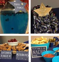 For this baby shower, we knew we wanted to have a celestial-themed bash that coordinated with her nursery motif. We started by calling it a "meteor" shower.
