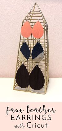 These DIY earrings are so cute and easy! #ad #cricutmade