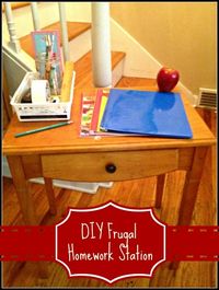 Kids Homework Station - #DIY and #FRUGAL