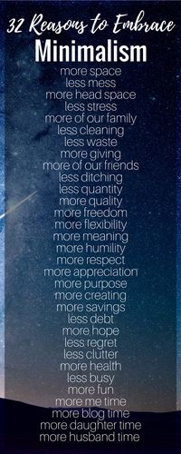 32 reasons to embrace minimalism. The minimalist trend is up and coming. Is it here to stay? Minimalist living / simple living / purge / spring cleaning / homemaking / sahm / moving / mom life / more time / family / blog / mom blogger / minimalist bedroom / minimalist lifestyle / minimalist living room