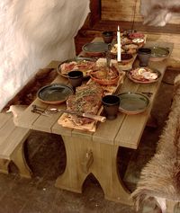 Medeltida middag (Sjätte Tunnan). Medieval dinner.
