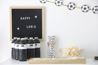 Un nouvel anniversaire foot pour ses 9 ans #soccerbirthday #anniversairefoot #soccerparty #anniversairenoiretblanc