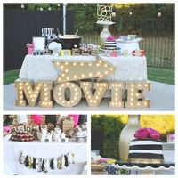 If you're planning an outdoor movie party look here! Via Kara's Party Ideas KarasPartyIdeas.com