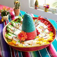 Sombrero Cutlery Display Idea - Papel Picado Inspired Fiesta Party Ideas - Cinco de Mayo Party Ideas - Holiday Party Ideas - Party Ideas - Party City | Party City
