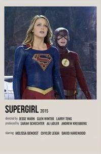 minimal polaroid series poster for supergirl