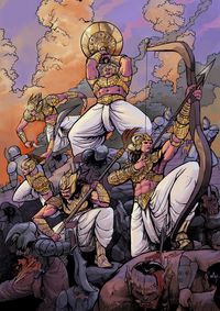 ArtStation - Pandavas at war , Abhimanyu Artbot