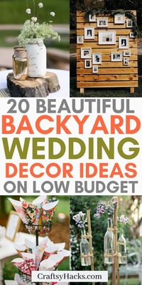 Are you looking for outdoor wedding ideas to decorate wedding on a low budget? Check out these DIY wedding decorations and save money while doing a backyard wedding. #wedding