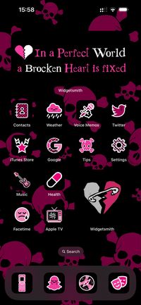 Free App Icons Pack with Emo Aesthetic 💔