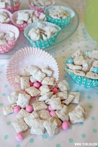 It's a (BOY or GIRL)! Chex Muddy Buddies for a Gender Reveal Party