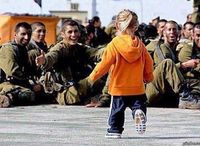 Military dad and daughter reunion. Love how happy all the men are for him