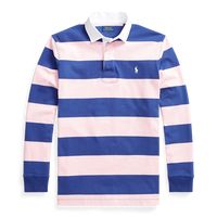 With its athletic details and timeless design, The Iconic Rugby Shirt captures the preppy yet sporty sensibility that has long defined the Polo Ralph Lauren brand. This version features all the hallmarks of a traditional rugby shirt—the distinctive stripe, white point collar, concealed placket, rubber buttons, and ribbed cuffs. Made from durable cotton jersey that stays true to the sport's rough-and-tumble heritage, this shirt will stand up to repeated wear on and off the field of play.