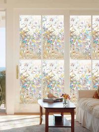 Flower Print Opaque Glass Sticker | SHEIN USA