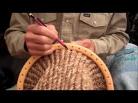 Loom Knitting - Hat, Beginner Tutorial (NOTE: Use a loom that fits your head and NOT the one used in the tutorial!... Make this pattern wider and longer to make a bag with a draw-string inserted in the rim.. Deb)