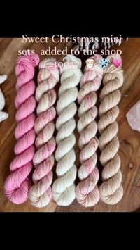Wendy on Instagram: "All new super sweet Christmas mini sets listed in my shop today. 🎅🏻❄️💗#christmasyarn #handdyedyarn #sparkleyarn #specklesaresohotrightnow #yarnlovers #miniskeins #knittersofravelry #knittersoftheworld #knitknitknit #knitsocks #adventminis #crocheteveryday #crochetinspiration #crochetersofinstagram #memade #etsysmallbusiness #indiedyer #potionsandpurls"