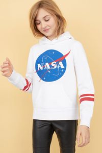 Printed Hoodie - White/NASA - Kids | H&M US