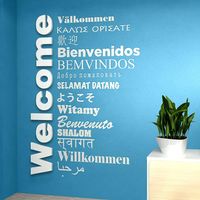 Welcome Sign Multilanguage , for Global Offices, Receptions, Lobbies, Hotels and Entryways SKU:CRTMD