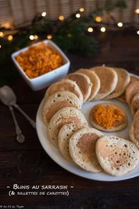 Blinis au sarrasin et rillettes de carottes