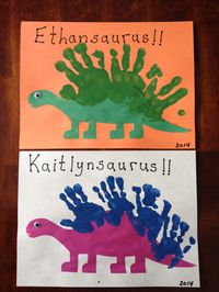 Handprint Dinosaurs