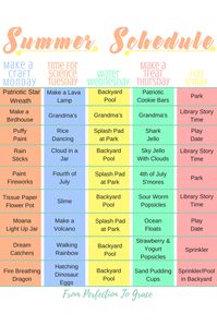 Summer Schedule For Kids with Printables!