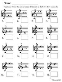 Note Reading Bundle - Music Assessment Treble Clef Lines/Spaces