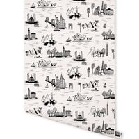 Rifle Paper Co. - City Toile (white) - Screen Printed