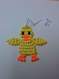 Duck Bead Pet Keychain by BeadPets on Etsy