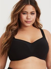 Black Underwire Sports Bra, BLACK