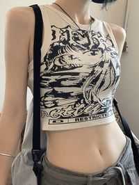 ⚡️Free Shipping 2022 Anime Print Cropped Tank Top Pink ONE SIZE under $14.00 in Tops&Tees at AnotherChill.com Online. Style: Casual/Street/Y2K/Sweet/Vintage. Fabric Content: Cotton Blend. Fit Type: Slim fit. Neckline: Crew Neck. Sleeve Length: Sleeveless. : Shaped to a racer back design, these such cute tops made from soft cotton blend fabric, with anime pattern featuring on it. It can be easily dressed up or down for summer inspo vibes.. ✓2022 SUMMER OUTFITS. Check reviews and buy Anime Print C