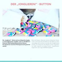 Unsere Jonglierbuttons sind sehr gefragt und das Lager fast leer🕺 Wer 30 mal jonglieren kann erhält den Button! Meist schaffen es 3/4 einer Klasse nach der Unterrichtsreihe 30x zu 🤹🏽♀️!
