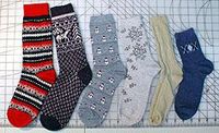 MAKING A DOLL SWEATER - FROM DOLLAR STORE SOCKS