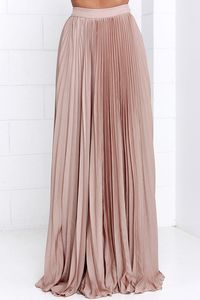 Back in a Minute Beige Maxi Skirt at Lulus.com!