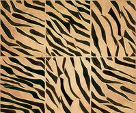 Paco in Black On Silver from Brett Design #black #orange #animal #pattern #wallcoverings #fabric #interiordesign #designinspiration #thetextilefiles #clothandkindinteriordesign #brettdesign
