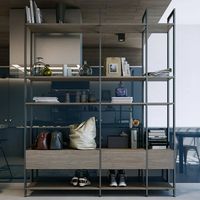 Mueble a medida de madera en el salón
