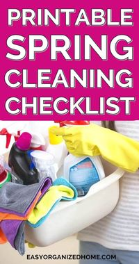 Simple home cleaning schedule and checklist to help you spring clean your house #cleaning #cleaningtips #cleaninghacks #cleaningtricks #housecleaning #housecleaningtips #housekeeping #springcleaning #springclean