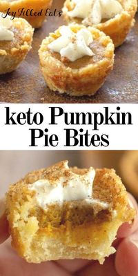 Mini Pumpkin Pies - Low Carb, Keto, Gluten-Free, Grain-Free, Sugar-Free, THM S - These Mini Pumpkin Pies will be the cutest treat you serve this fall. They are the perfect handheld two-bite sweet to satisfy your pumpkin craving. #LowCarb #Keto #GlutenFree #GrainFree #SugarFree #THM #trimhealthymama #fall #pumpkin #thanksgiving #mini #ketodessert #pumpkinpie