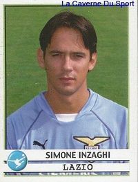 189 Simone Inzaghi Italia Lazio Sticker Calciatori 2002 Panini