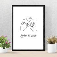 Celebrate love every day with this beautiful black and white wall art featuring the words "You & Me." Perfect for any romantic home decor, this piece is sure to add a touch of love and affection to your space. Hang it in your bedroom, living room, or anywhere you want to feel the love. #valentinesday #wallart #blackandwhite #love #romantic #homedecor #bedroom #livingroom Valentine's Day, wall art, black and white, love, romantic, home decor, bedroom, living room