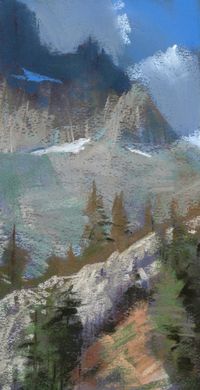 really light pastel strokes make this painting