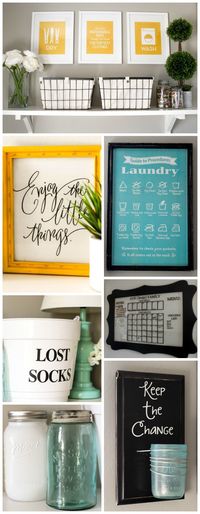 Beautiful Laundry Room Makeover on { lilluna.com }