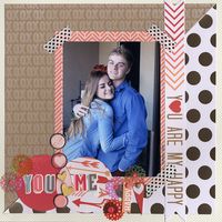 You and Me - Scrapbook.com. Made with the Scrapbook.com Kit Club February Kit - Heart of Gold.