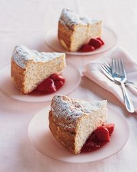 Ricotta Cake | Our Neapolitan cake is soft as a down pillow, creamy like custard, and lightly flavored with vanilla and cinnamon. Serve wedges at room temperature with an easy sauce of fresh strawberries. #food #recipe #marthastewart #cake #desserts
