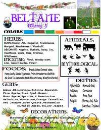 Beltane Correspondences MY Opalraines Production words of several sources. Will be making one for each Sabbat.