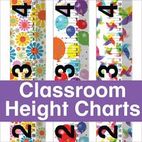 These classroom height charts will be a hit with your youngest students and brighten your classroom!