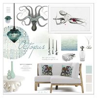 "Octopus Nook" by theseapearl ❤ liked on Polyvore featuring interior, interiors, interior design, home, home decor, interior decorating, Ethimo, Grandin Road, Safavieh and Art Classics