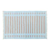 Light Blue and Terra Cotta Amritsar Rug - 5'x8' on Chairish.com