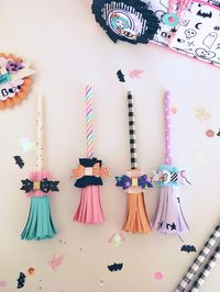 Brooms for my Halloween swaps 👻