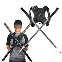 Amazon.com : Ace Martial Arts Supply Leonardo Dual Ninja Swords with Back Carrying Scabbard : Martial Arts Ninja Weapons : Sports & Outdoors