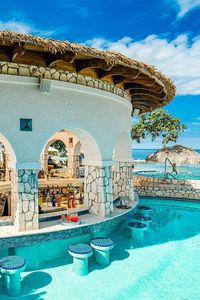 It’s #Friday the 13th but there’s never a bad day in paradise because you’ll always be within reach of a cocktail... even at the pool with the swim-up bar at #SandalsMontegoBay🍹n#Travel #Caribbean #AllInclusive
